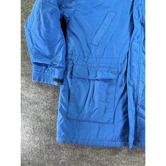 Vintage LL Bean Parka Jacket Mens Large Tall Blue Fleece Lined Utility Gorpcore